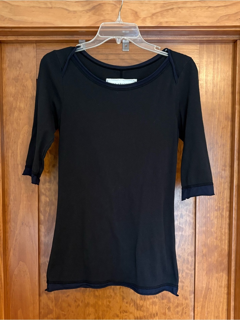 Alabama Chanin, Scoop neck, 3/4 sleeve Shirt, Medium
